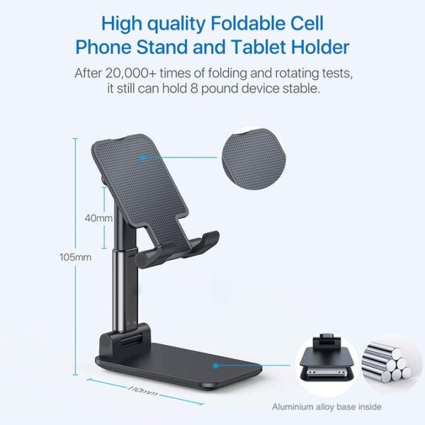 Folding Phone Holder - Black - Image 2